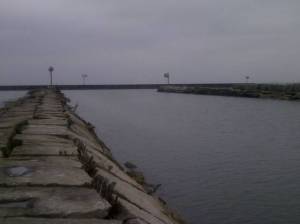 Walking on the Vermilion Pier.