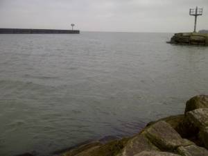 Where the Vermilion River empties into Lake Erie.