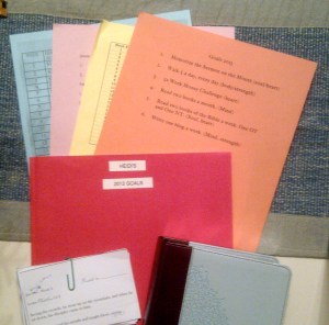 Everything I need to meet my goals for 2013! :)