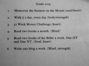 Goals for 2013
