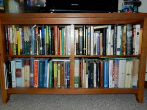I have books everywhere in my house.