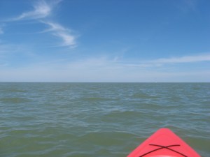 Lake Erie in my kayak on a summer day.