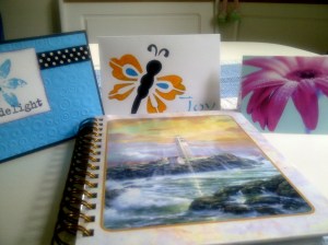 My address book and cards I received.