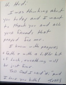 The letter from my brother, Jerry.