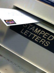 Mailing in my registration. Yeah...I really do take pictures of everything!