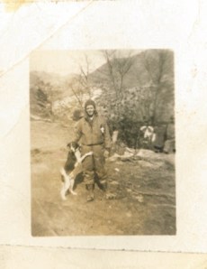 September 1944. And of course my dad had a dog.