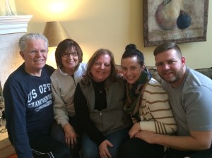 This was taken on my birthday at Bill and Harriet's house. A wonderful afternoon!