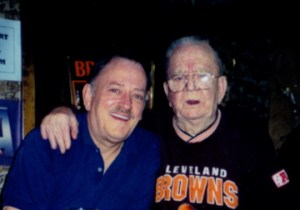 My brother, Jerry and dad at a family Browns party. 