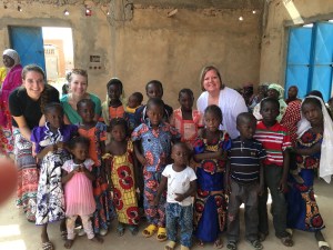 With the children at the church in Niamey. 